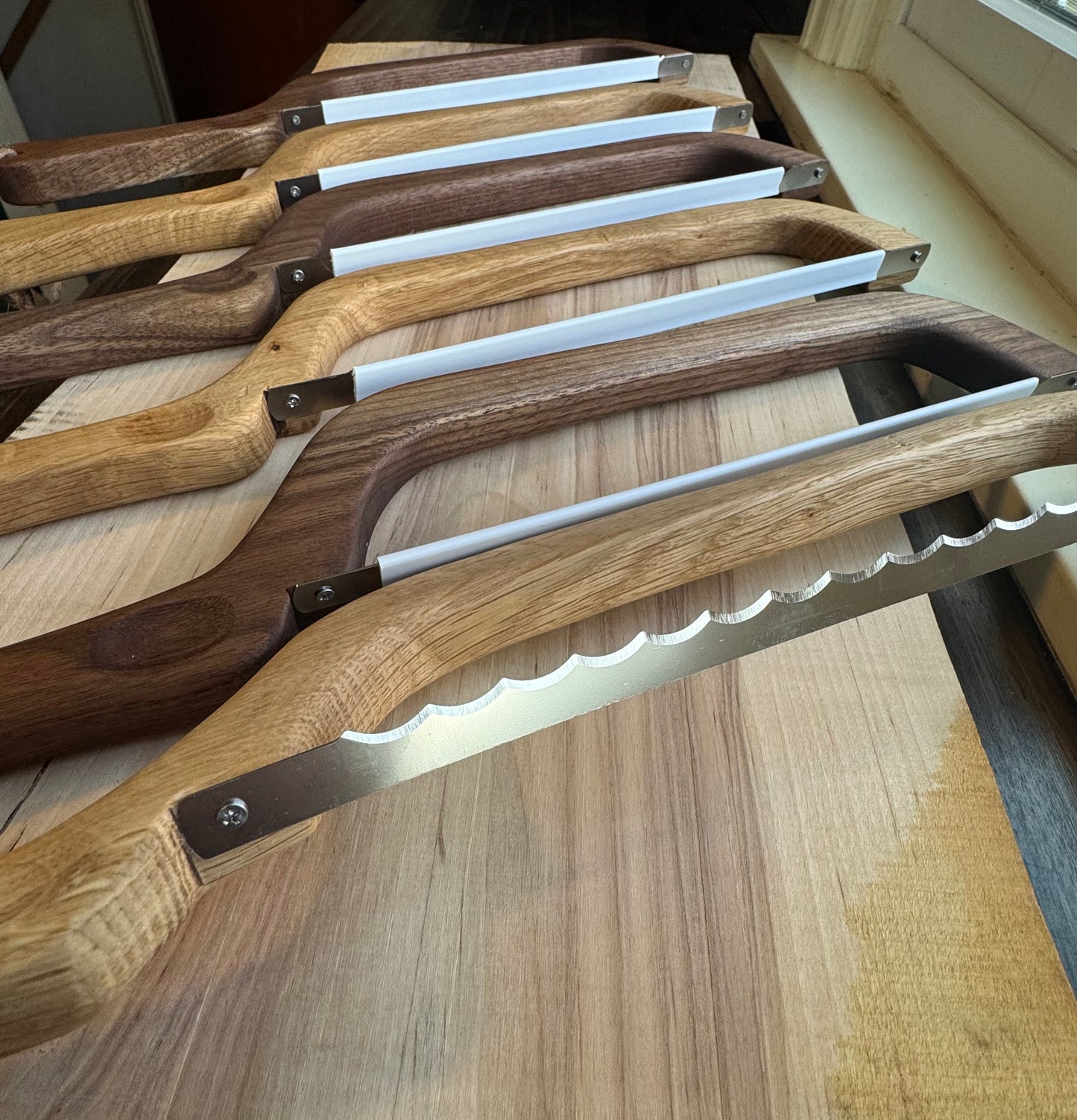 Hand-Crafted Bread Knife | Black Walnut Wood