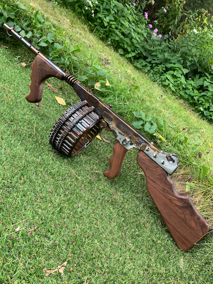 Tommy Gun Metal Art Sculpture