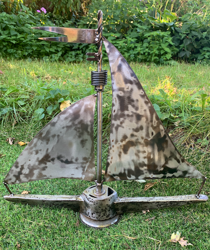 The Wayfarer | Handcrafted Welded Metal Pirate Ship Sculpture