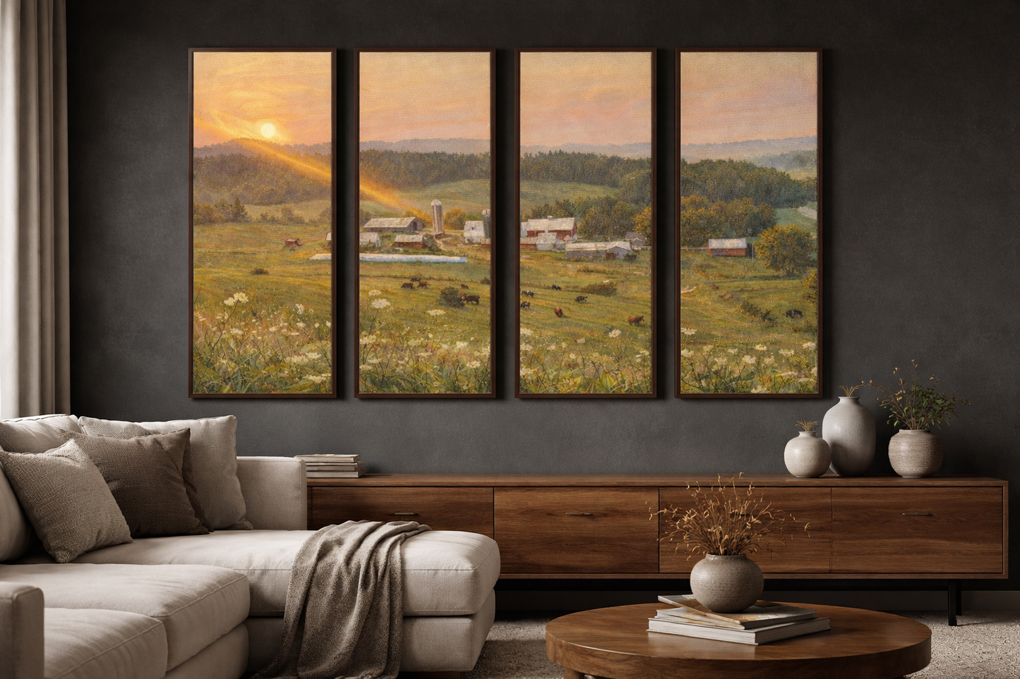 Driftless Wisconsin Farm Sunset Digital Download