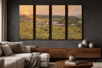 Driftless Wisconsin Farm Sunset Digital Download