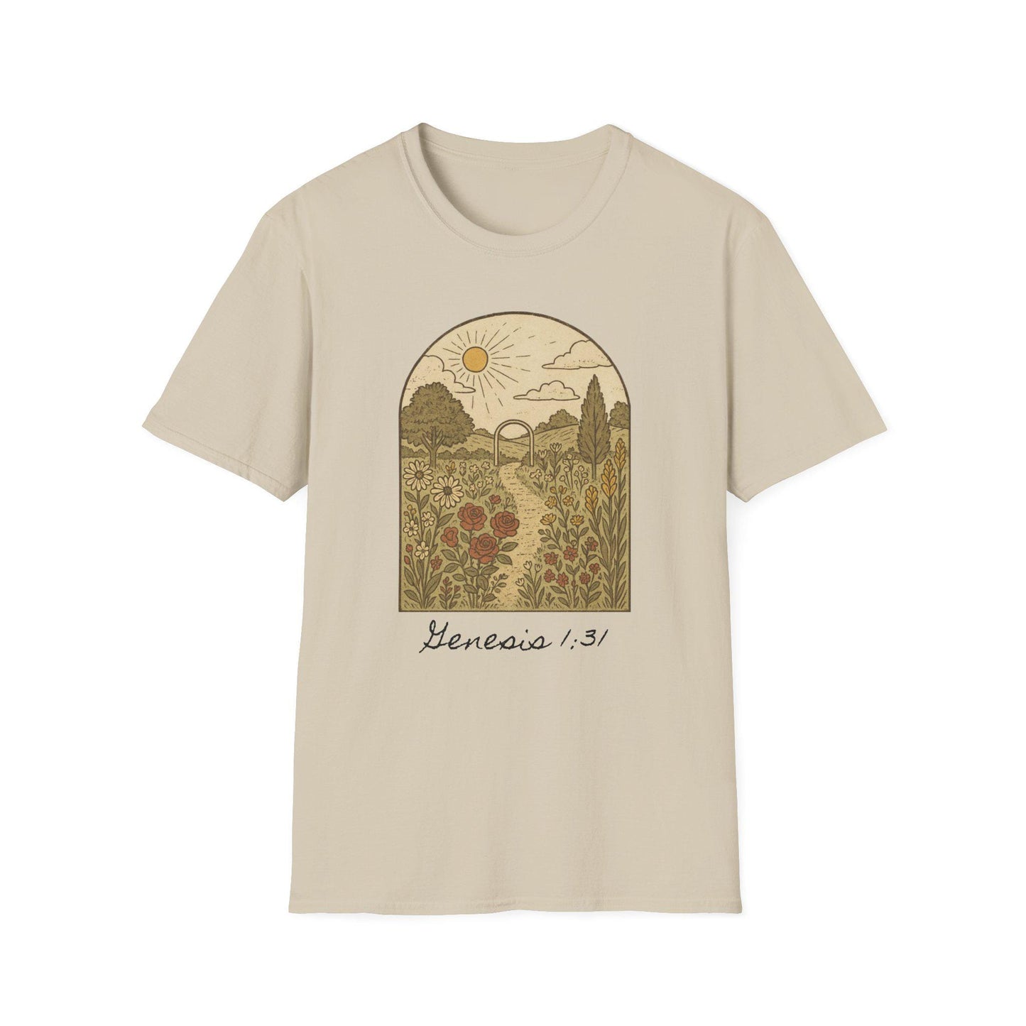 Genesis Garden Graphic T-Shirt, Faith Based Design