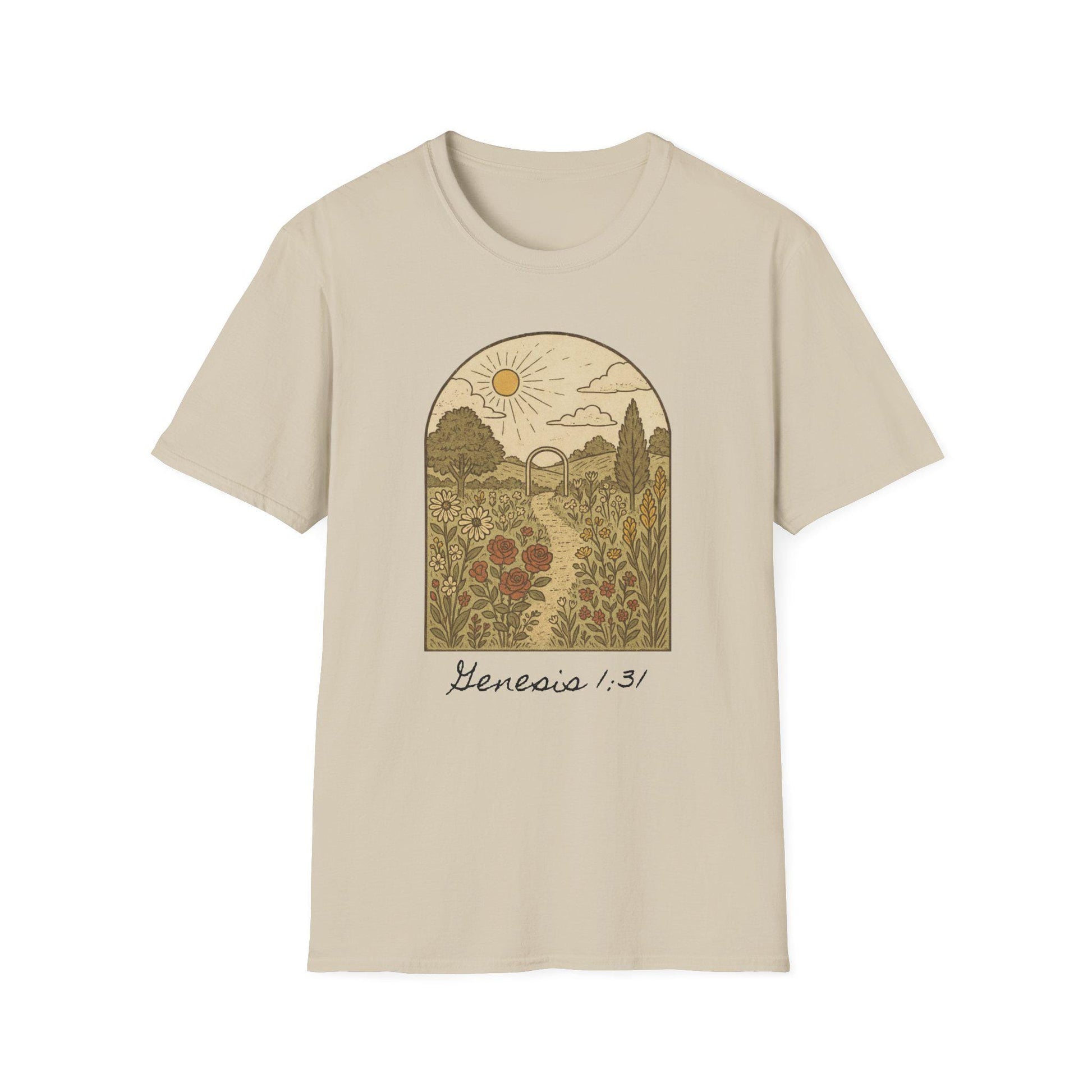 Genesis Garden Graphic T-Shirt, Faith Based Design