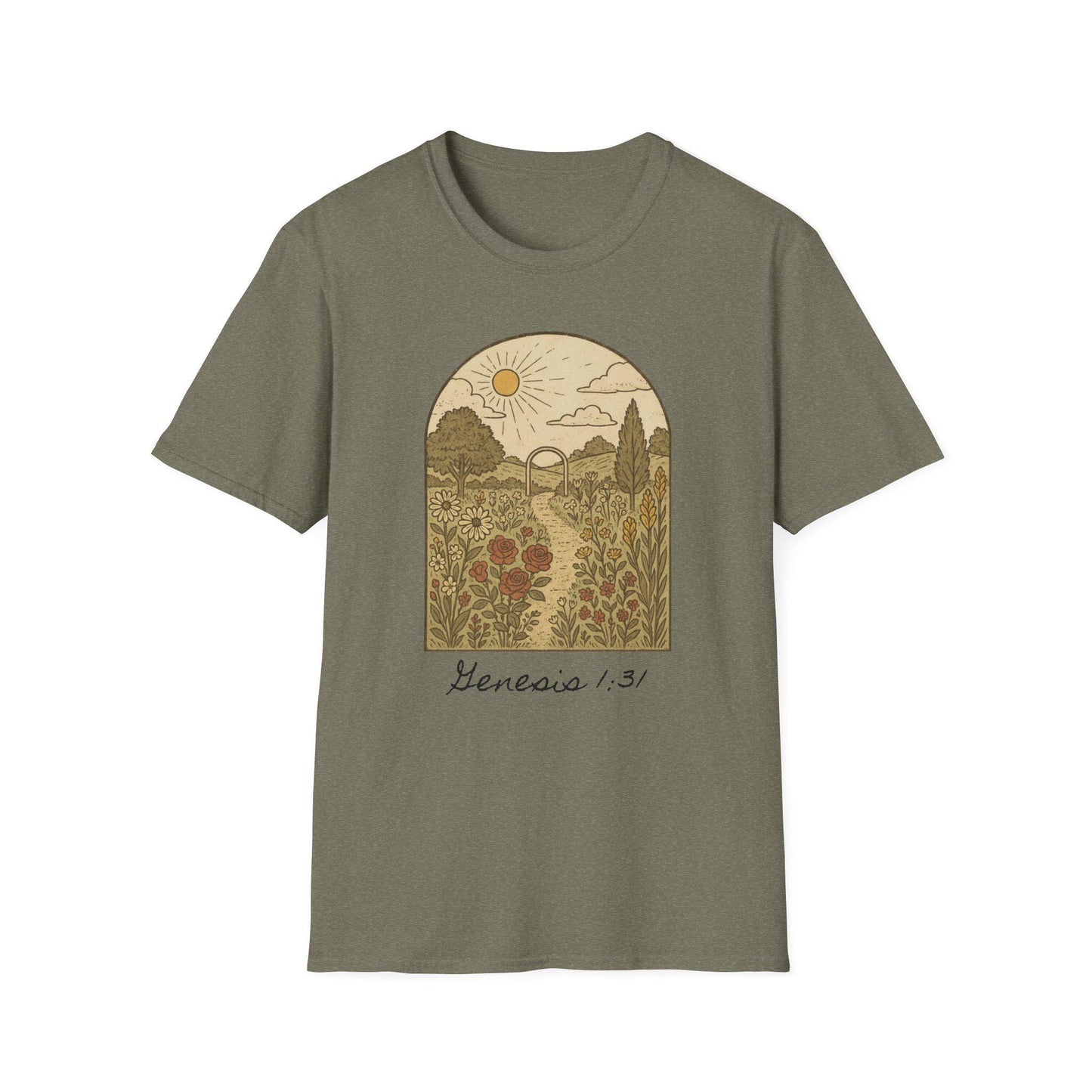Genesis Garden Graphic T-Shirt, Faith Based Design