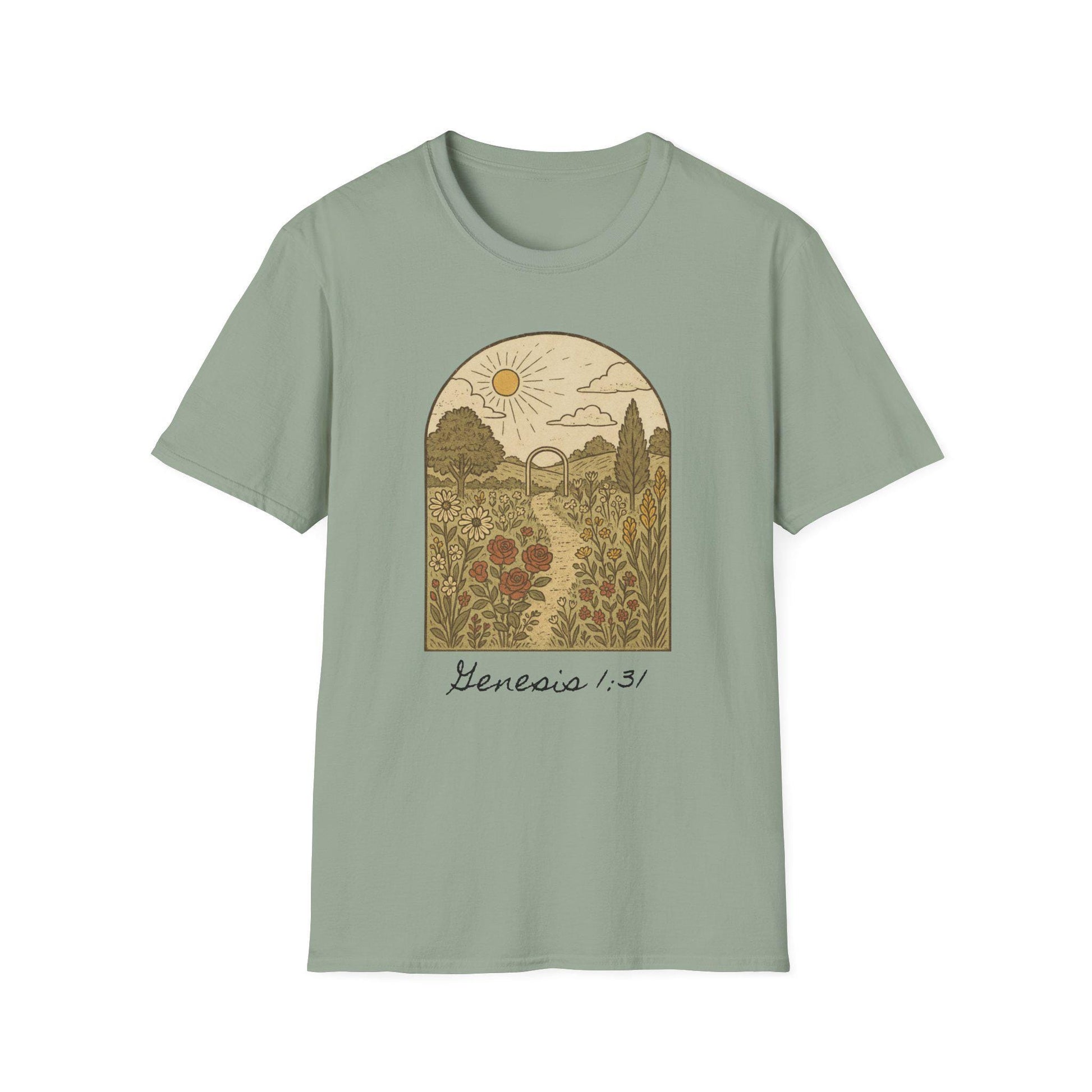 Genesis Garden Graphic T-Shirt, Faith Based Design