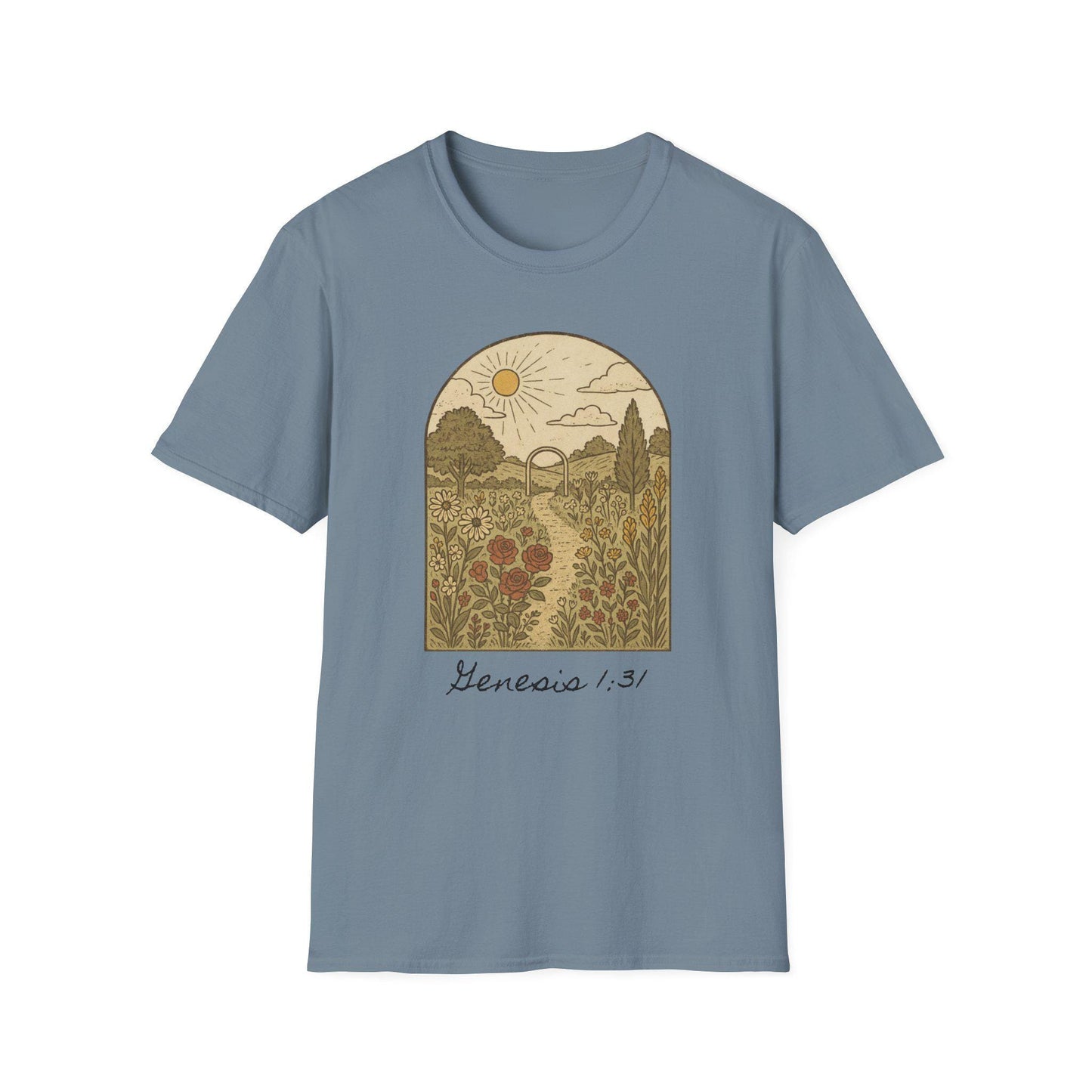 Genesis Garden Graphic T-Shirt, Faith Based Design