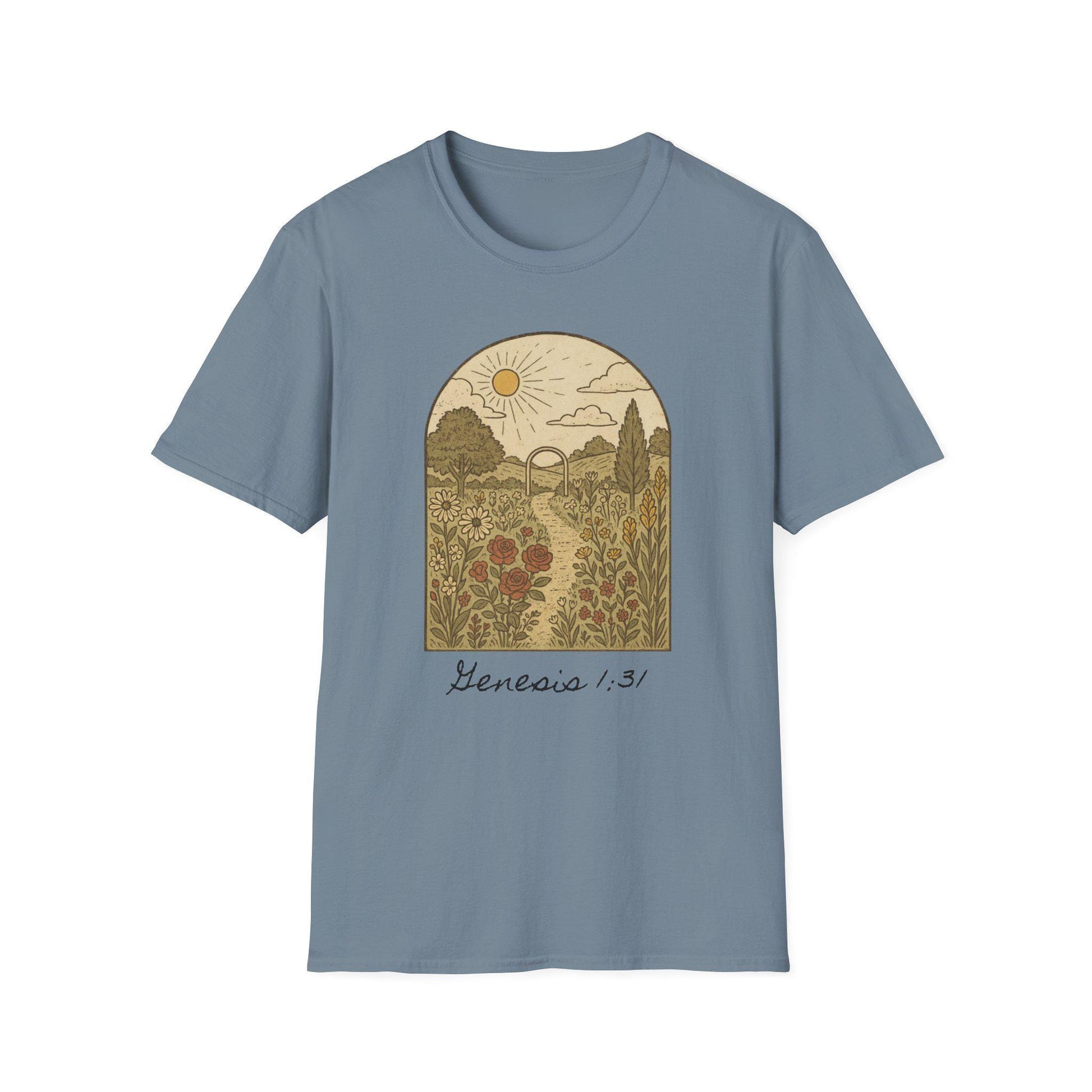 Genesis Garden Graphic T-Shirt, Faith Based Design