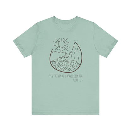 Faithful Scripture Unisex Tee, Ocean Christian T-Shirt
