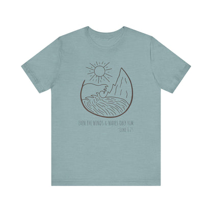 Faithful Scripture Unisex Tee, Ocean Christian T-Shirt