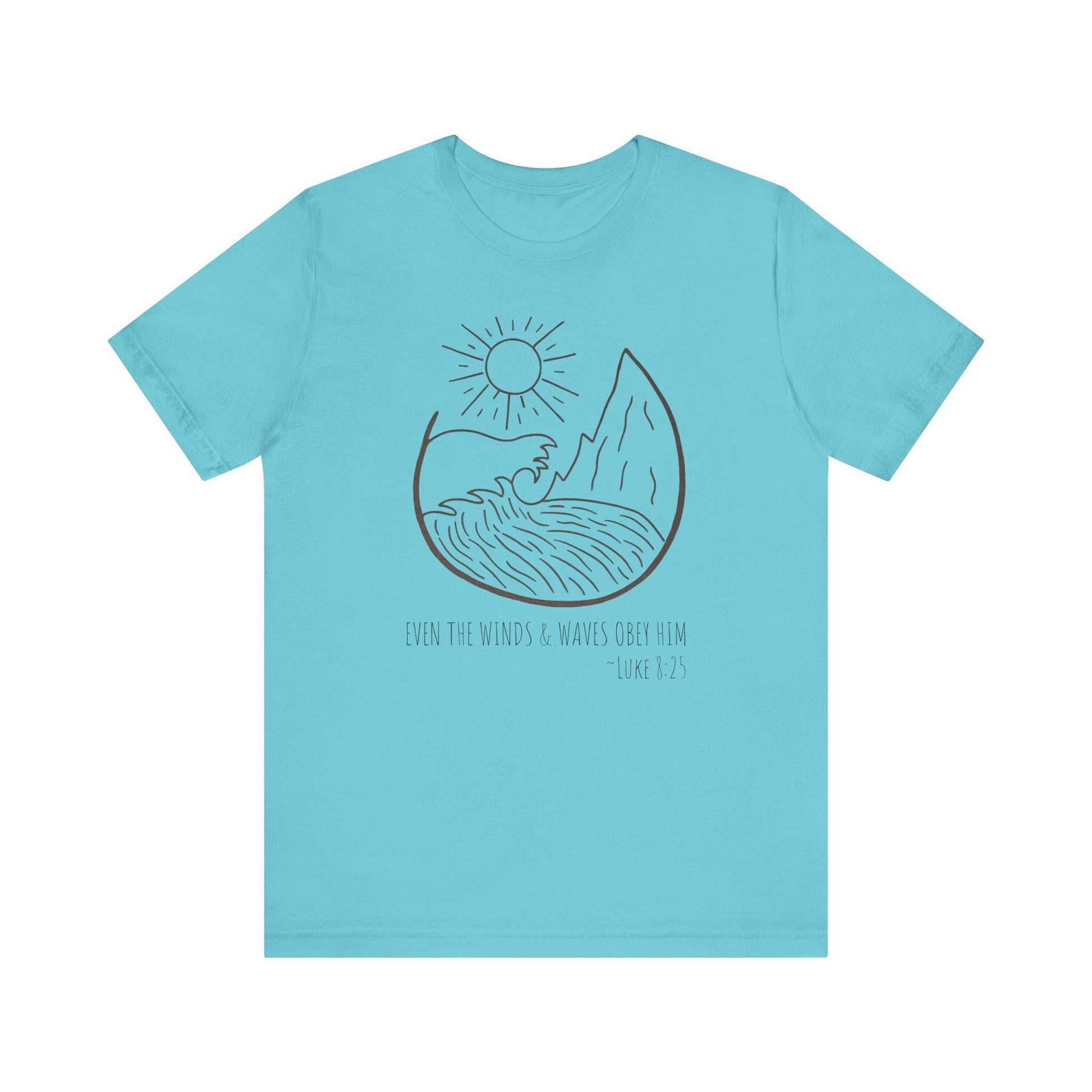 Faithful Scripture Unisex Tee, Ocean Christian T-Shirt