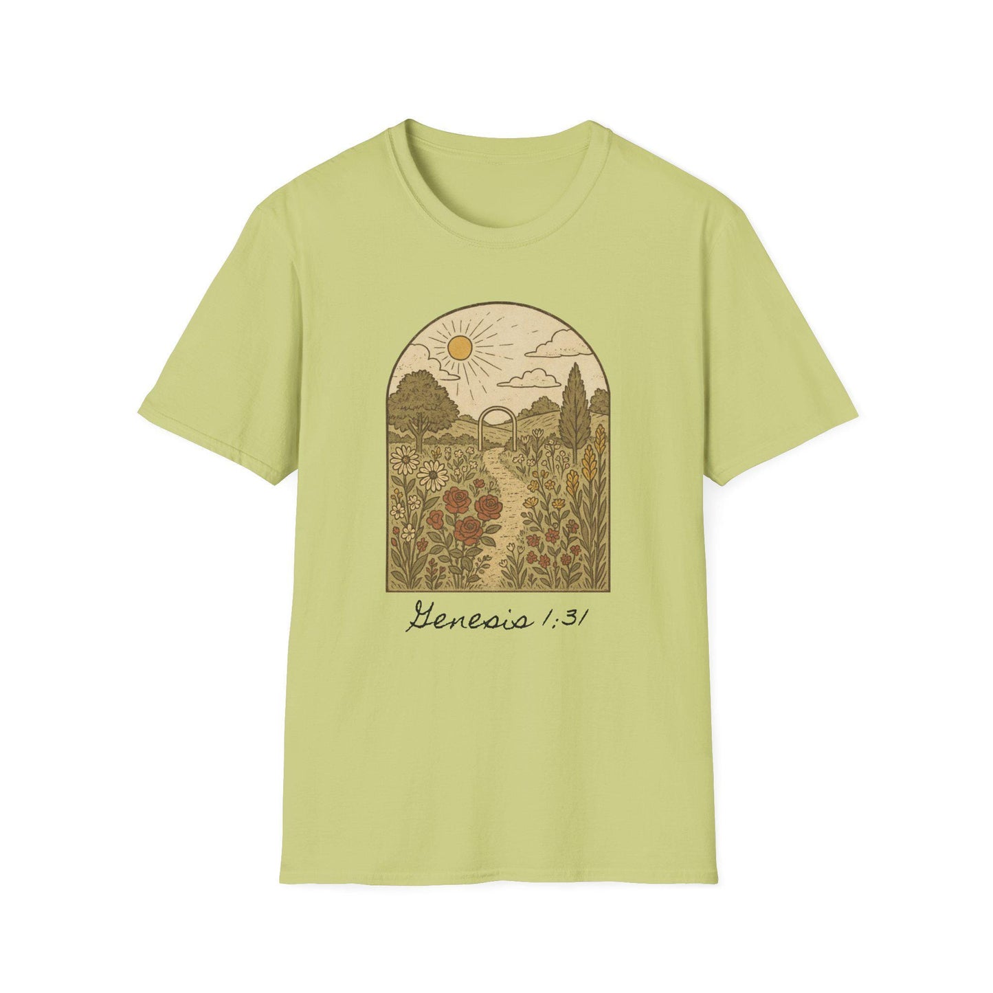 Genesis Garden Graphic T-Shirt, Faith Based Design