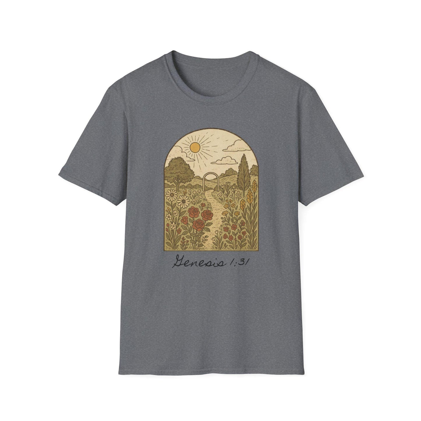 Genesis Garden Graphic T-Shirt, Faith Based Design