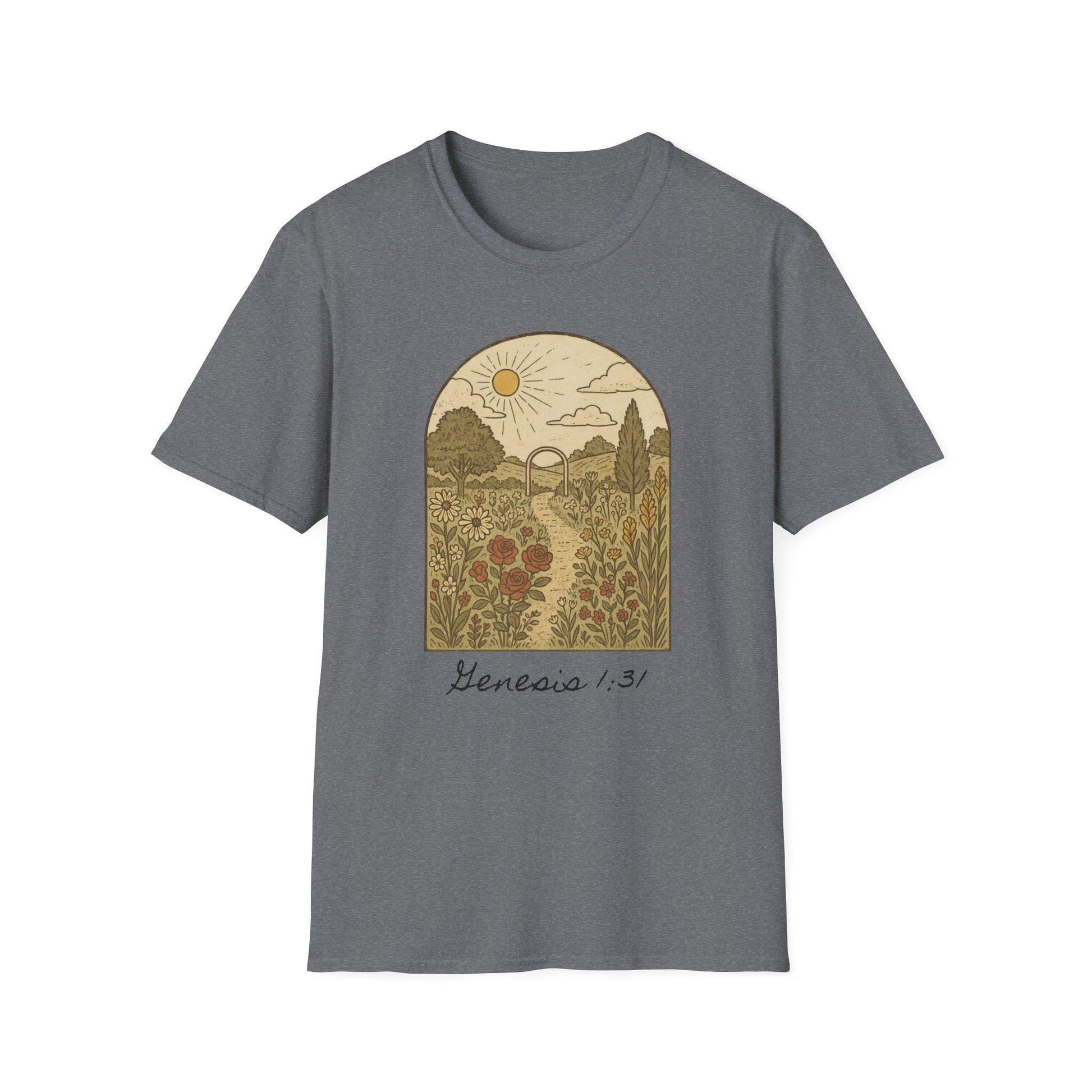Genesis Garden Graphic T-Shirt, Faith Based Design