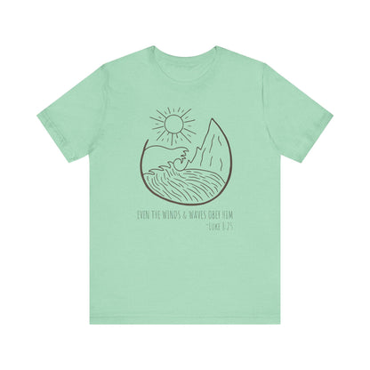 Faithful Scripture Unisex Tee, Ocean Christian T-Shirt