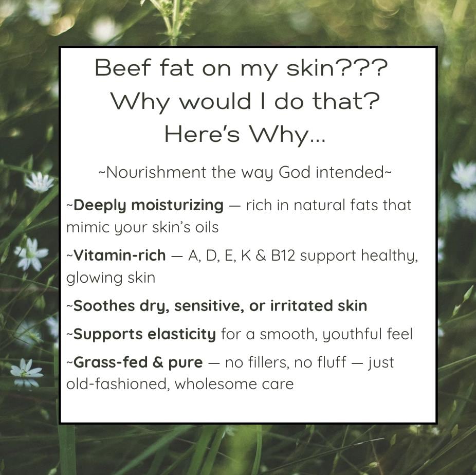 Whipped Tallow - Face & Body Butter - Grass-Fed, Handcrafted, Small Batch Skincare