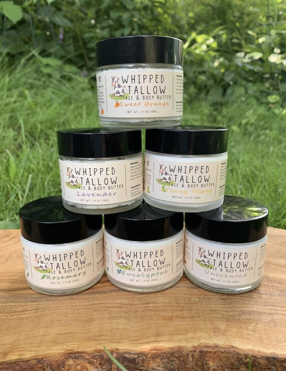 Whipped Tallow - Face & Body Butter - Grass-Fed, Handcrafted, Small Batch Skincare